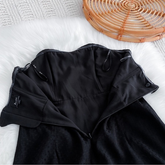 Bardot Strapless Iridescent Polka Dot Mini Length  Dress Corset Front US 6 - Picture 6 of 15